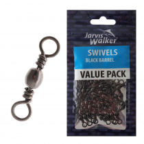 Jarvis Walker Black Barrel Swivels Value Pack