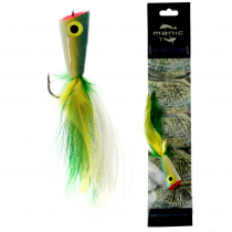 Manic Tackle Project Party Popper Saltwater Fly 3/0 Single Green