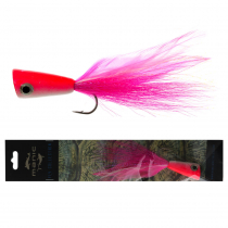 Manic Tackle Project Party Popper Saltwater Fly 3/0 Single Pink