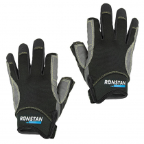 Ronstan Race 3 Finger Sailing Gloves Black