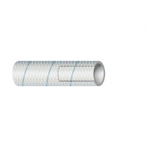 Sierra 16-164-0126 Clear White Reinforced PVC Tubing Polyester Blue Tracer 1/2in x 50ft