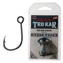 Eagle Claw Trokar Extreme Live Bait HD Fishing Hook, Black Chrome, 1/0