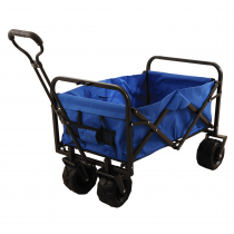 Folding Beach Cart Trolley Blue XL