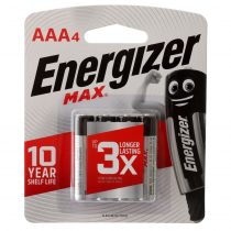 Energizer MAX AAA Alkaline Battery 4-Pack