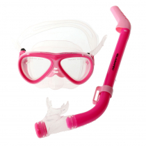 Aropec Kids Silicone Dive Mask and Snorkel Set Pink