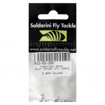 Soldarini Slotted Tungsten Beads 2mm Silver Qty 10