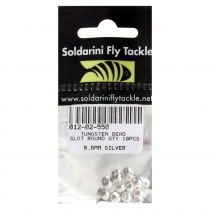 Soldarini Slotted Tungsten Beads 5.5mm Silver Qty 10