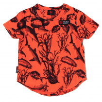 Stoney Creek Bushlite Fish Camo Kids T-Shirt Blaze Orange 12