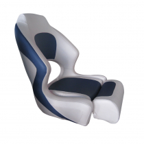 BLA Deluxe Sport Flip Up Boat Seat Light Grey/Grey