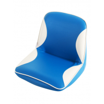 First Mate Fully Upholstered Boat Seat - Blue and White