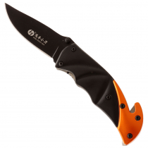 Folding Pocket Knife with ABS Handle Black/Orange