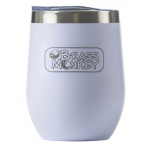 Brass Monkey Stainless Steel Travel Mug 350ml White