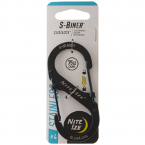 Nite Ize S-Biner SlideLock Stainless Steel Carabiner #4 Black