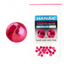 HANAK Competition METALLIC+ Tungsten Beads Light Pink Qty 20
