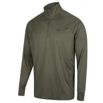 Ridgeline Micro Lite Zip Mens Long Sleeve Shirt Forest Green