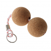 Double Ball Cork Floating Key Ring