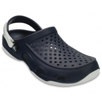 Crocs Mens Swiftwater Deck Clogs Navy/White US13