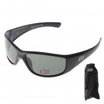 Dirty Dog Ridge Polarised Sunglasses Black Frame Green Lens