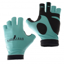 Black Shag UPF50+ Fingerless Fishing Gloves Green S/M