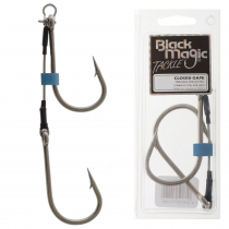 Black Magic 11/0 Twin Hook Shackle Rig for Game Lures - Closed Gape