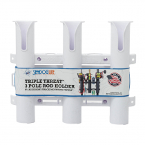 Sea-Dog Triple Threat 3 Rod Holder White