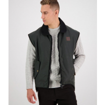 Swanndri Mens Foxton Oilskin Vest with Wool Lining