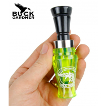Buck Gardner Duck Call Buck Brush Single Reed Acrylic Black/Fluro Green So
