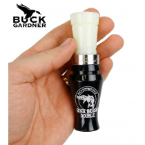 Buck Gardner Acrylic Buck Brush Double Reed Duck Call White/Black