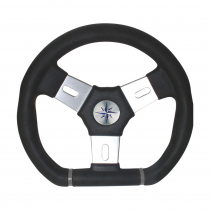 Luisi Steering Wheel - Elba Three Spoke Aluminium Black