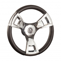 Gussi Italia Steering Wheel Model 13 Three Spoke Aluminium Chrome