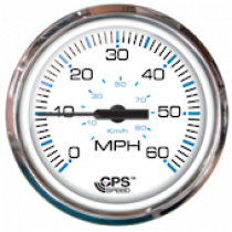 Faria GPS Speedo Chesapeake White Gauge 60mph With 4in Analogue
