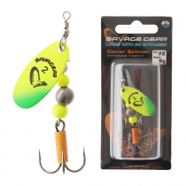 Savage Gear Caviar Spinner Lure No.2 6g Qty 1 Fluro Yellow/Chartreuse