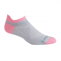 Wrightsock Coolmesh II Tab Womens Socks Light Grey/Neon Pink