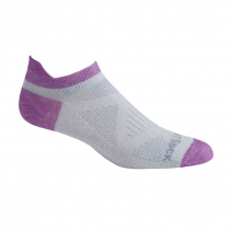Wrightsock Coolmesh II Tab Womens Socks Light Grey/Plum