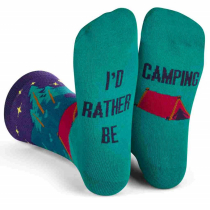 Lavley ID Rather Be Camping Socks Purple/Teal
