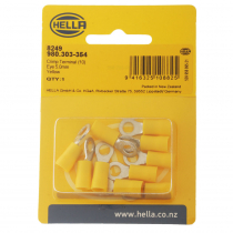 Hella Marine Eye Crimp Terminal Yellow for 5-6mm Cables