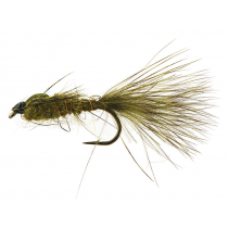 Fishfighter Damsel Fly Olive Size 12 Unweighted Nymph
