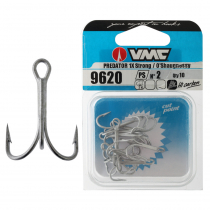 VMC O'Shaugnessy X Strong 9620 Steel Treble Hooks Size 2 Qty 10