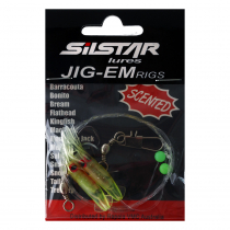 Silstar Jig-em Squid Flasher Rig 5cm Yellow/Orange