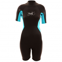 Crystal Superstretch Womens Springsuit Wetsuit 2mm Black Aqua Size 10