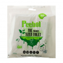 Peebol Pocket-Sized Portable Toilet 6-Pack