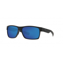 Costa Half Moon Blue Mirror 580G Polarised Sunglasses Shiny Black