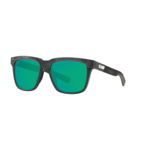 Costa Pescador Green Mirror 580G Polarized Sunglasses Net Grey with Grey Rubber