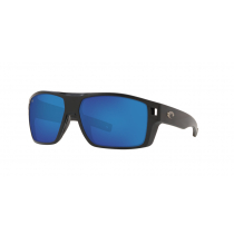 Costa Diego Blue Mirror 580G Polarized Sunglasses Matte Black