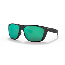 Costa Ferg XL Green Mirror 580G Polarised Sunglasses Matte Black