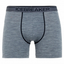 Icebreaker Merino Anatomica Mens Boxers Grey Stripe L