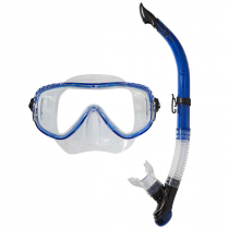 Pro-Dive Adult Mask and Snorkel Super Silicone Blue