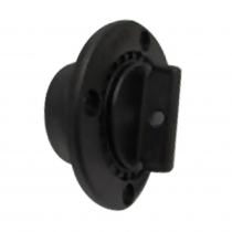 Black Self Bailer/Scupper with Screw In Plug Fit to Exterior of Hull