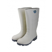 Bata Worklite Anti-Slip Safety Gumboots White Grey UK11