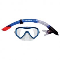 Mirage Crystal Clear/Blue Mask and Snorkel Set